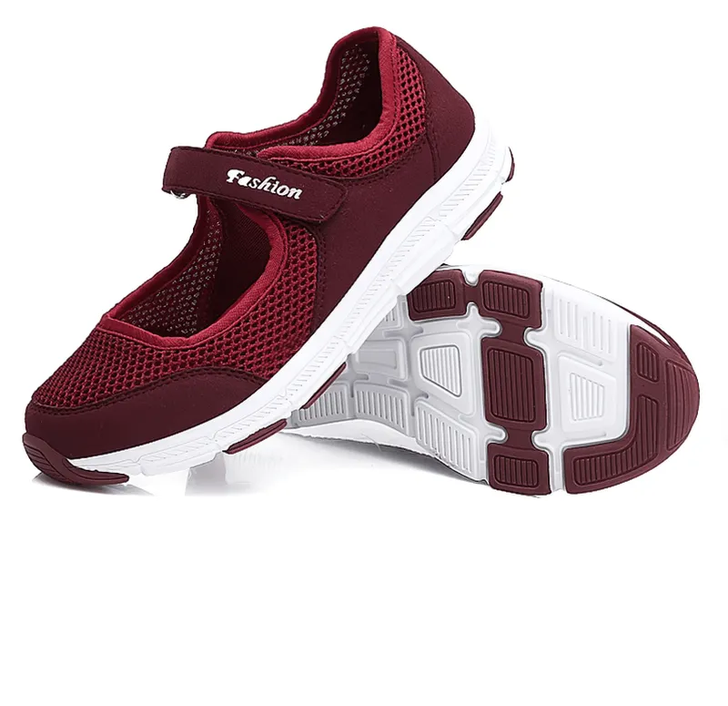 Women's Breathable Vulcanized Flat Shoes / Super Light Mesh Sneakers - SF1367