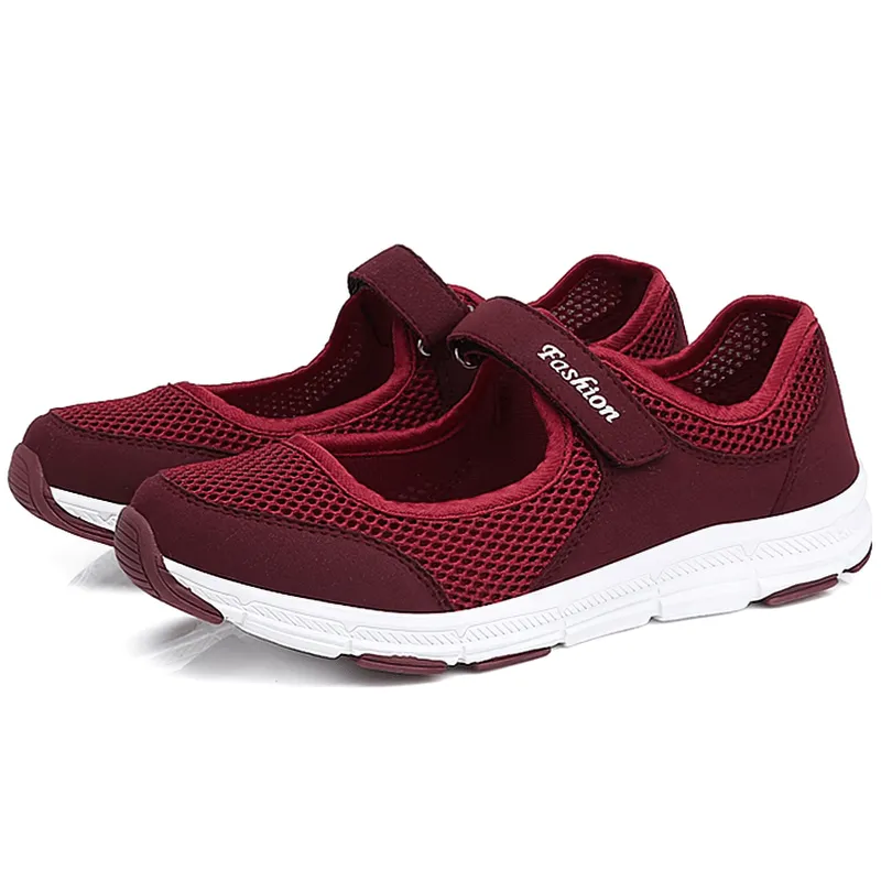 Women's Breathable Vulcanized Flat Shoes / Super Light Mesh Sneakers - SF1367