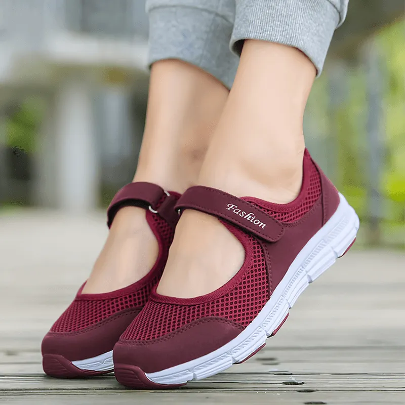 Women's Breathable Vulcanized Flat Shoes / Super Light Mesh Sneakers - SF1367