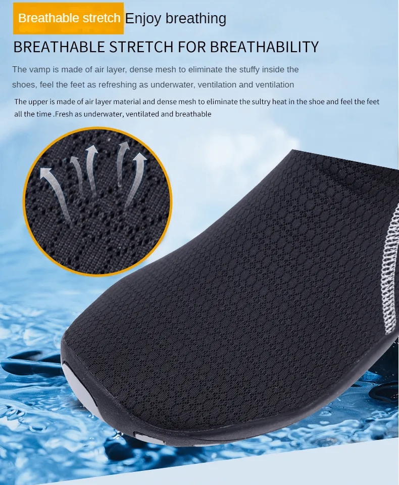 Zipper Breathable Water Shoes for Swimming / Outdoor Sports Sneakers - SF1191